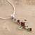 Granat- und Peridot-Kreuzhalskette - Peridot- und Granat-Kreuzschmuck aus Sterlingsilber mit Halskette