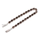 Smoky quartz tennis bracelet, 'Evening Mist' - Smoky quartz tennis bracelet