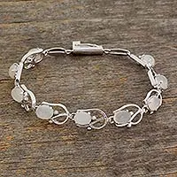 Moonstone bracelet, 'Sweet Jasmine' - Moonstone bracelet