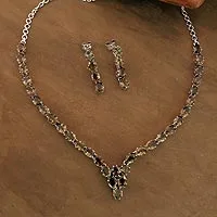 Featured review for Smoky quartz jewelry set, Evening Mist