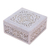 Soapstone jewelry box, 'Floral Medallion' - Indian Jali Soapstone Jewelry Box thumbail
