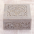 Soapstone jewelry box, 'Floral Medallion' - Indian Jali Soapstone jewellery Box (image p128650) thumbail