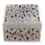 Soapstone jewelry box, 'White Ivy' - Artisan Crafted Soapstone Jali jewellery Box thumbail