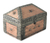 Brass jewelry box, 'Palatial' - Repousse Mango Wood jewellery Box thumbail