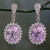 Amethyst dangle earrings, 'Violet Splendor' - Amethyst dangle earrings