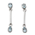Topaz dangle earrings, 'Blue Junction' - Topaz dangle earrings