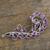 Amethyst brooch pin, 'Purple Paisley' - Floral Sterling Silver Amethyst Brooch Pin Indian Jewelry (image 2) thumbail