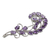 Amethyst brooch pin, 'Purple Paisley' - Floral Sterling Silver Amethyst Brooch Pin Indian Jewelry (image 2b) thumbail