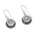 Moonstone dangle earrings, 'Moon Over India' - Artisan Crafted Moonstone Sterling Silver Women's Jewelry (image 2b) thumbail