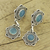 Chalcedony dangle earrings, 'Sky Blossom' - Chalcedony dangle earrings