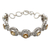 Citrine link bracelet, 'Lemon Blossom' - Handmade Citrine and Silver Bracelet Indian Jewelry