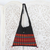 Cotton shoulder bag, 'Vibrant Tease' - Embroidered Cotton Shoulder Bag 