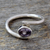 Amethyst solitaire ring, 'Lavender Spin' - Sterling Silver and Amethyst Solitaire Ring from India thumbail