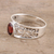 Garnet solitaire ring, 'Lace Tiara' - Garnet solitaire ring (image 2) thumbail