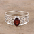 Garnet solitaire ring, 'Lace Tiara' - Garnet solitaire ring (image 2b) thumbail