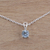 Blue topaz solitaire pendant necklace, 'Heaven's Promise' - Blue Topaz and Silver Solitaire Pendant Necklace (image 2) thumbail
