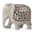Specksteinskulptur "Mutter Elefant" - Natürliche handgeschnitzte Elefanten-Skulptur aus Speckstein