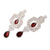 Garnet chandelier earrings, 'Sophisticate' - Garnet chandelier earrings
