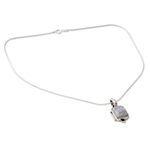 Moonstone pendant necklace, 'Rainbow Light' - Moonstone pendant necklace