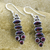 Garnet earrings, 'Incandescent Passion' - Handcrafted Sterling Silver and Garnet Earrings (image 2c) thumbail