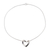 Onyx-Herz-Halskette - Herzschmuck Halskette aus Sterlingsilber und Onyx 