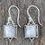 Moonstone dangle earrings, 'Mystic Sky' - Handmade Sterling Silver and Moonstone Earrings