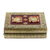 Brass jewelry box, 'Elephant Heralds' - Fair Trade Repousse Brass jewellery Box thumbail