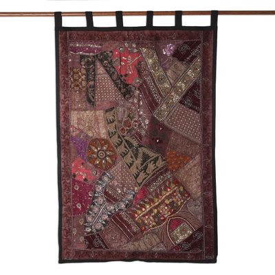 Terquoise Wall hangings for home & wall decoration made with Cotton Embroidered Patchwork,pearl Design