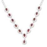 Garnet Y-necklace, 'Scarlet Splendor' - Garnet Y-necklace