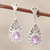 Amethyst dangle earrings, 'Blessed Garden' - Amethyst dangle earrings thumbail