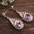 Amethyst dangle earrings, 'Blessed Garden' - Amethyst dangle earrings (image 2b) thumbail