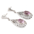 Amethyst dangle earrings, 'Blessed Garden' - Amethyst dangle earrings (image 2c) thumbail