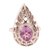 Amethyst solitaire ring, 'Teardrop' - Amethyst solitaire ring (image 2a) thumbail