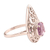 Amethyst solitaire ring, 'Teardrop' - Amethyst solitaire ring (image 2c) thumbail