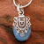 Sterling silver pendant necklace, 'Morning Dew' - Hand Crafted Sterling Silver and Chalcedony Pendant Necklace thumbail