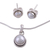 Pearl jewelry set, 'White Cloud' - Bridal Pearl jewellery Set in Sterling Silver  (image 2a) thumbail