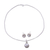 Pearl jewelry set, 'White Cloud' - Bridal Pearl Jewelry Set in Sterling Silver  (image 2c) thumbail