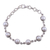 Pearl link bracelet, 'White Cloud' - Hand Made Bridal Sterling Silver Link Pearl Bracelet (image 2a) thumbail