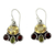 Garnet and citrine earrings, 'Cosmic Harmony' - Gemstones in Sterling Silver Earrings