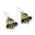 Garnet and citrine earrings, 'Cosmic Harmony' - Natural Gemstones in Sterling Silver Earrings (image 2b) thumbail