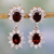 Garnet earrings, 'Glorious Red' - Garnet earrings