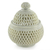 Soapstone jar, 'Lattice Lace' (medium) - Hand Carved Soapstone Jali Jar (Medium) (image 2a) thumbail