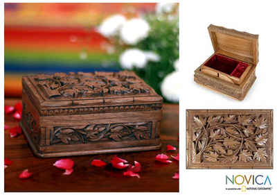 Wood jewelry box, Forever