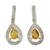 Citrine dangle earrings, 'Golden Tear' - Citrine dangle earrings thumbail
