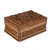 Walnut jewelry box, 'Enhancement' - Handcrafted Floral Wood jewellery Box thumbail