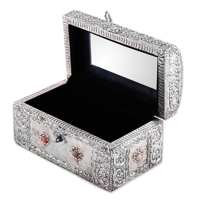 Curated gift set, 'Antique Splendor' - Jewelry Box Photo Frame 2 Incense Holders Curated Gift Set