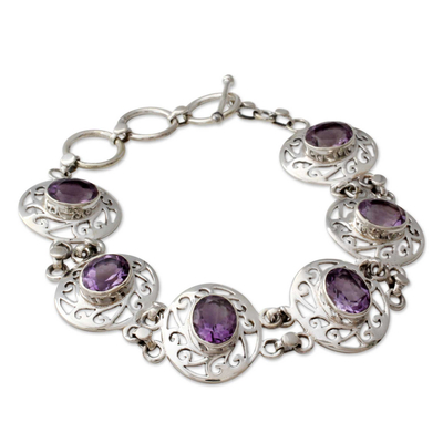 UNICEF Market | Amethyst and Sterling Silver Bracelet from India ...