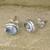 Blue topaz stud earrings, 'Sky Duet' - Blue Topaz Earrings Sterling Silver Studs  (image 2c) thumbail