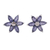 Iolite flower earrings, 'Ocean Daisy' - Iolite Earrings Hand Crafted Sterling Silver Button Jewelry (image 2a) thumbail