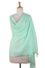 Wool shawl, 'Sea Green Dream' - Wool shawl